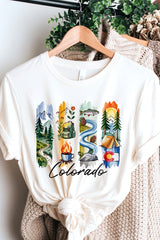 US3001-E3061CO Colorado State Brushstroke Graphic Tee $12.5