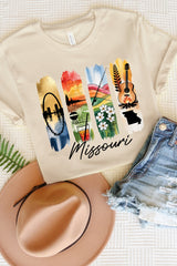 US3001P-E3061MO Missouri State Brushstroke Graphic Plus Tee $16