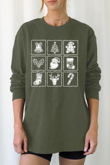 UL240P-E3215 Christmas Icons Graphic Plus Long Sleeve Tee $17