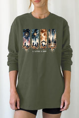 UL240-E3204 Savior Is Born Nativity Graphic Long Sleeve Tee $13.75