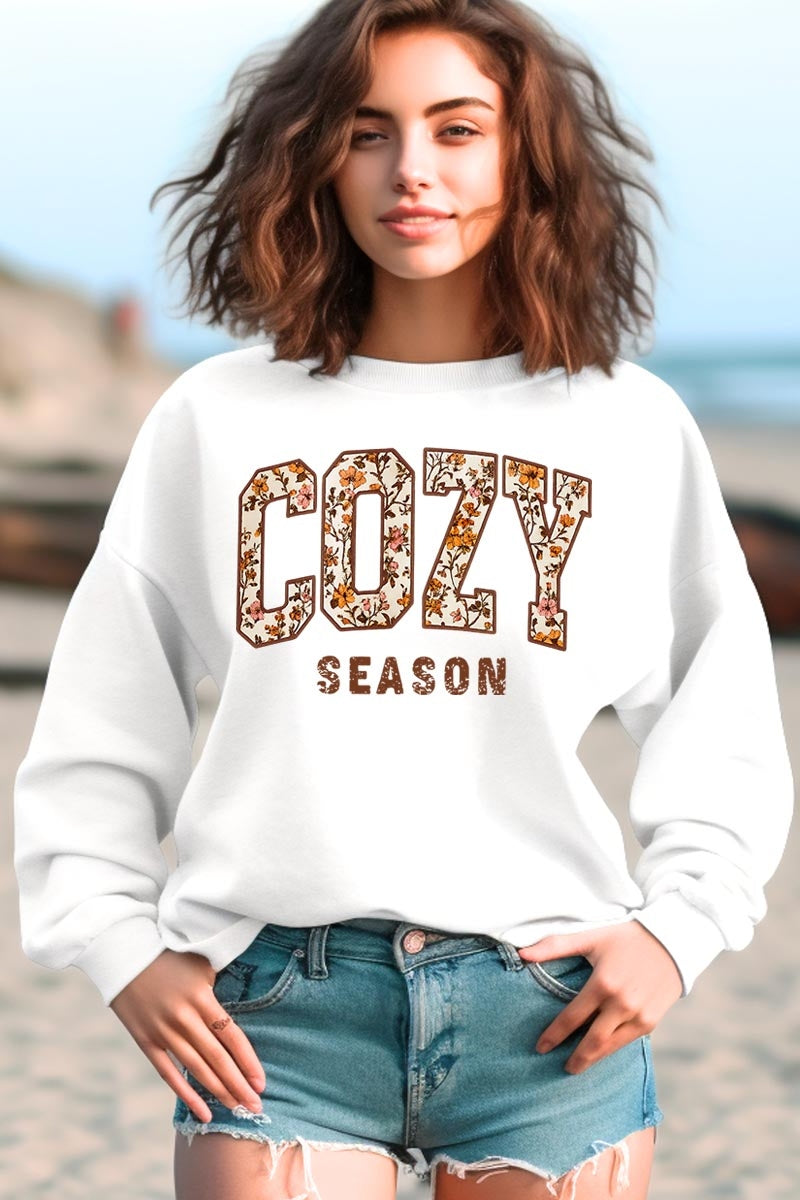 UL180P-E3082 Cozy Season Graphic Plus Sweatshirt $25
