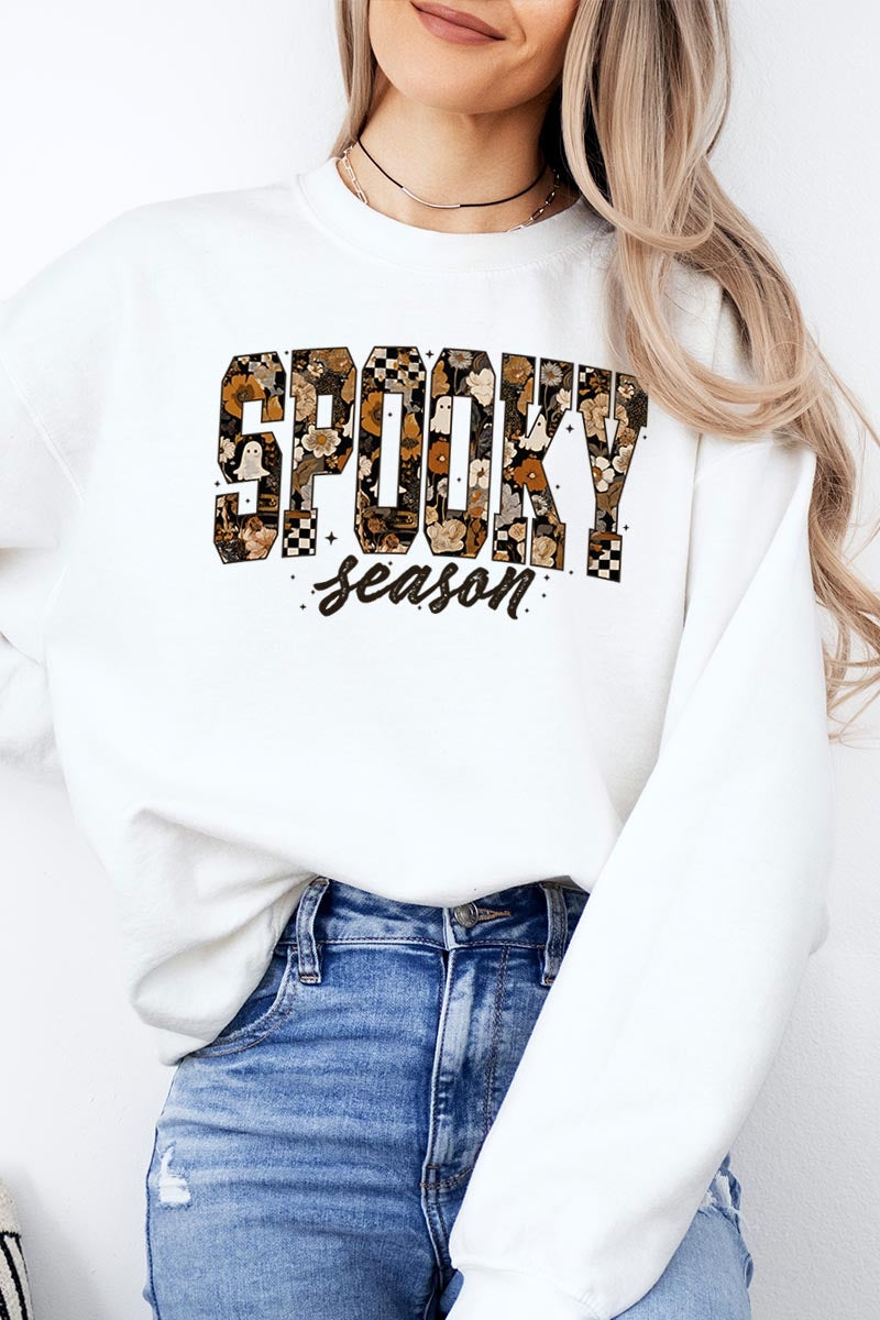 UL180-E3105 Spooky Season Halloween Graphic Sweatshirt $20