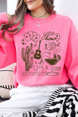 UL180-E3097 Cowgirl Country Music Graphic Sweatshirt $20