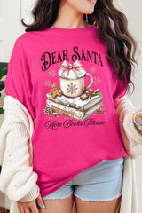 5000-E3205 Dear Santa Books Graphic Heavy Cotton Tee $9