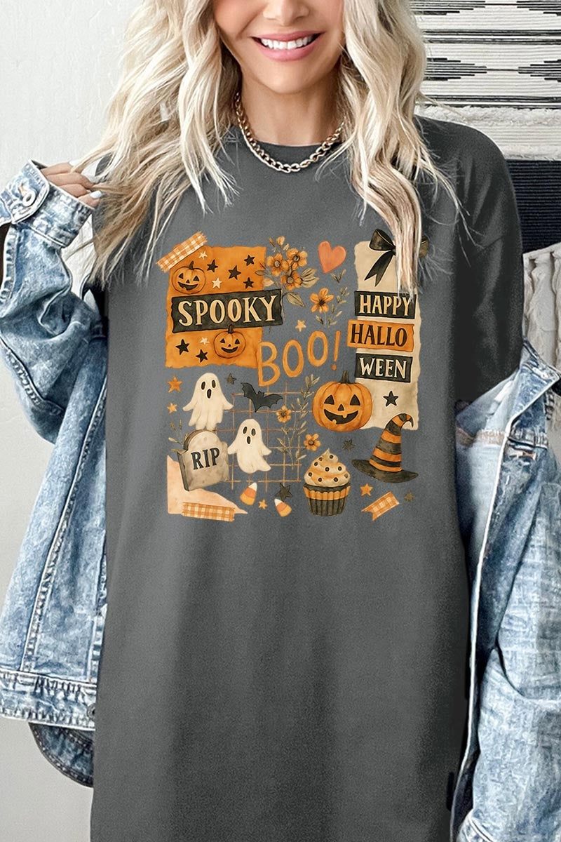 5000P-E3084 Halloween collage Graphic Plus Heavy Cotton Tee $12.75
