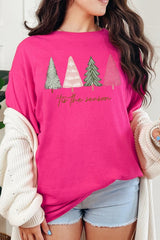 5000-E3218 Rustic Christmas Trees Graphic Heavy Cotton Tee $9