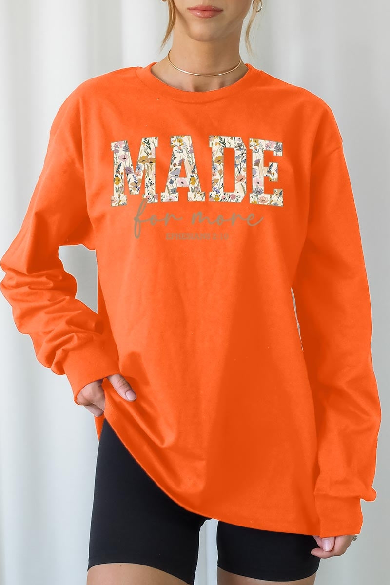 UL240P-E3068 Made for More Faith Graphic Plus Long Sleeve Tee $17