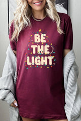 US3001-E3202 Be the Light Christmas Graphic Tee $12.5