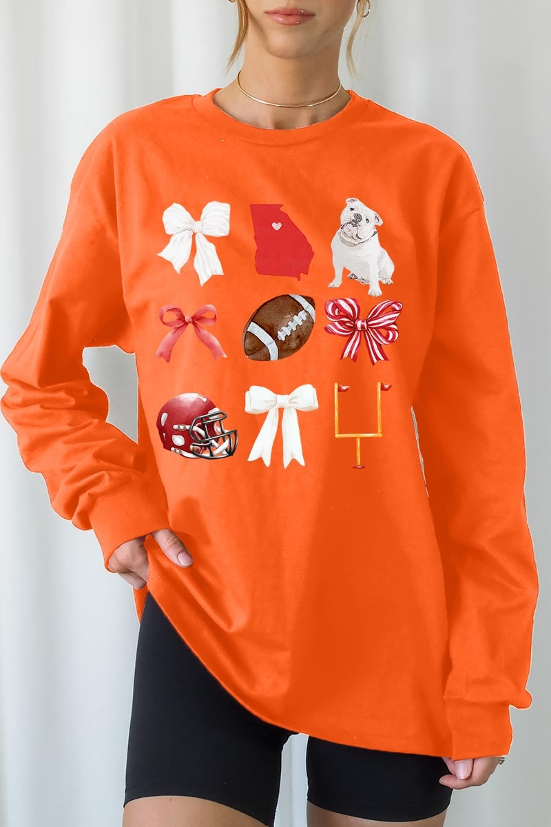 UL240P-E3080 Georgia Football Graphic Plus Long Sleeve Tee $17