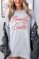 US3001-E3199 Howdy Santa Graphic Tee $12.5