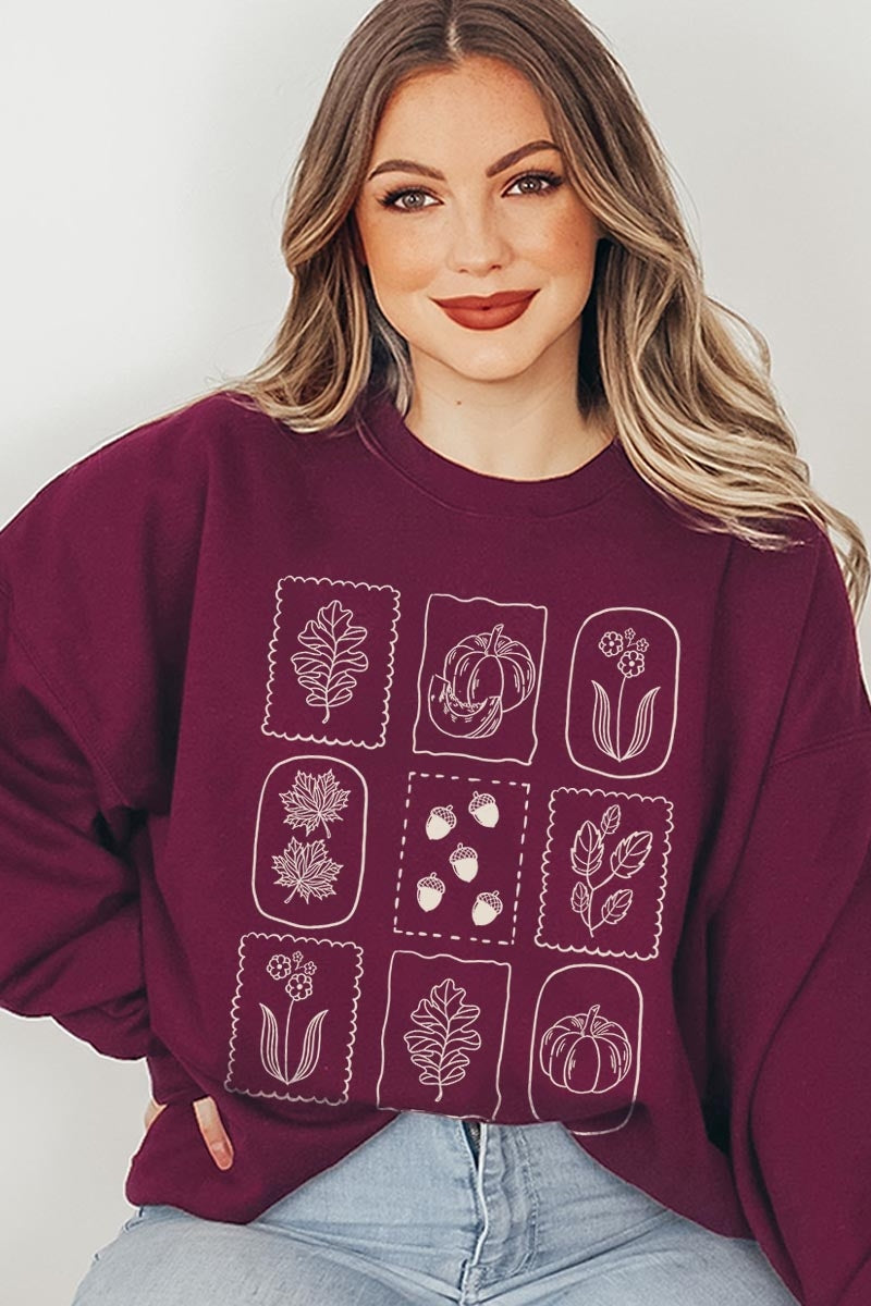 UL180P-E3101 Autumn Graphic Plus Sweatshirt $25