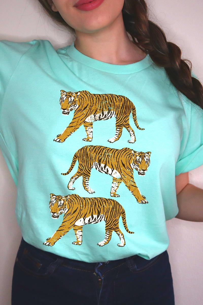 US3001-E3104 Retro Tigers Graphic Tee $12.5