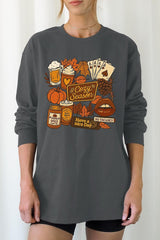 UL240P-E3119 Retro Fall Collage Graphic Plus Long Sleeve Tee $17