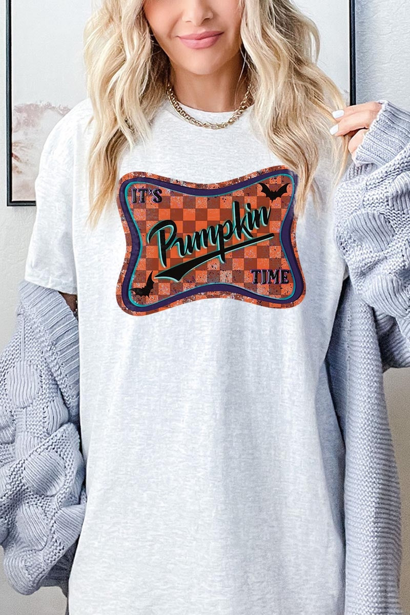5000P-E3144 Itu2019s pumpkin time Graphic Plus Heavy Cotton Tee $12.75