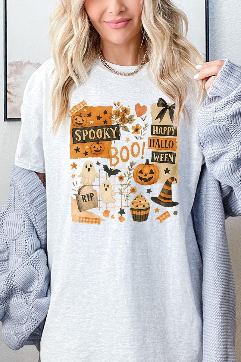 5000P-E3084 Halloween collage Graphic Plus Heavy Cotton Tee $12.75
