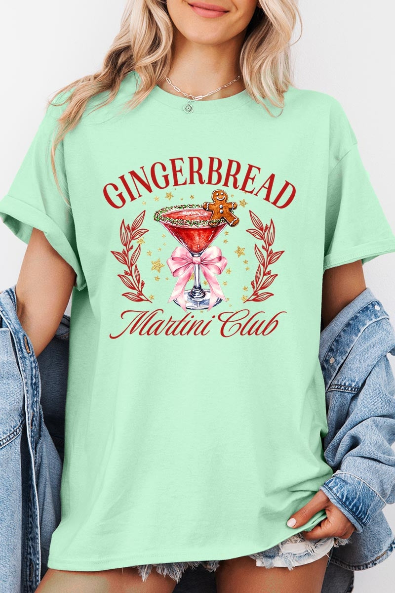 5000P-E3216 Gingerbread Martini Club Graphic Plus Heavy Cotton Tee $12.75