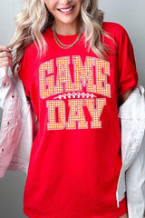 5000P-E3129 Orange Gingham Game Day Plus Heavy Cotton Tee $12.75