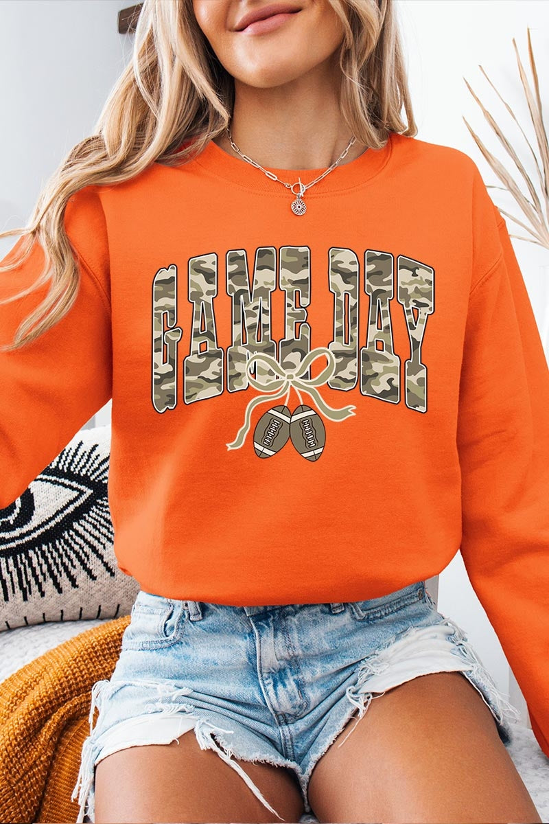 UL180-E3131 Football Game Day Camo Graphic Sweatshirt $20
