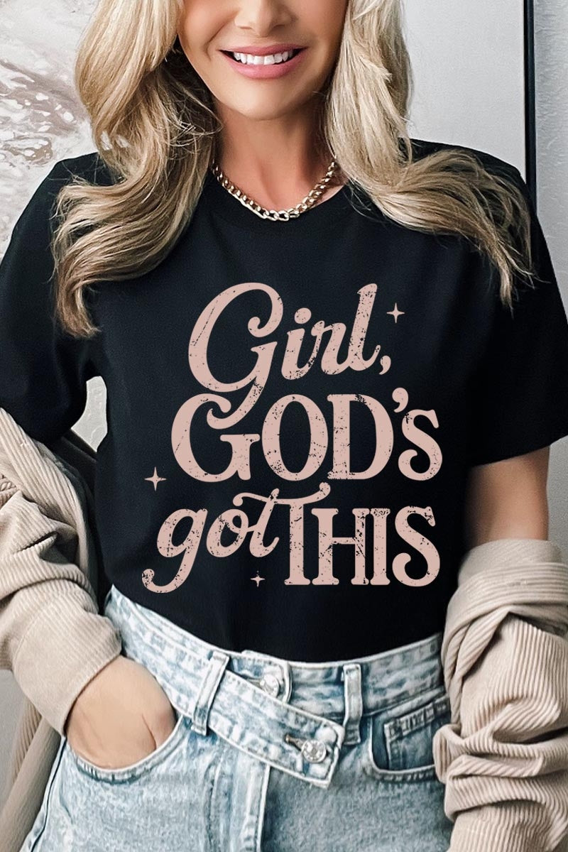 US3001P-E3102 Girl, Godu2019s Got This Graphic Plus Tee $16