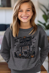 UL180B-E3122Z Bookstore Halloween Kids Graphic Sweatshirt $20