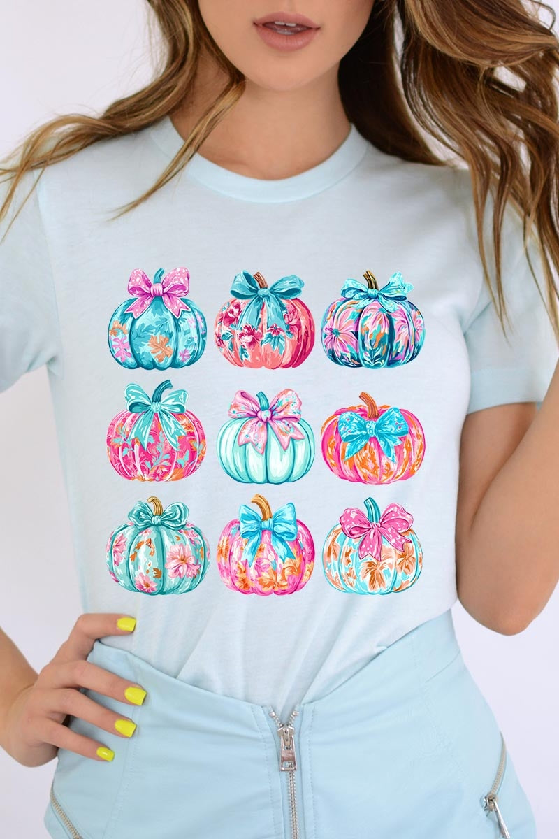 US3001-E3137 Coquette Pumpkin Graphic Tee $12.5
