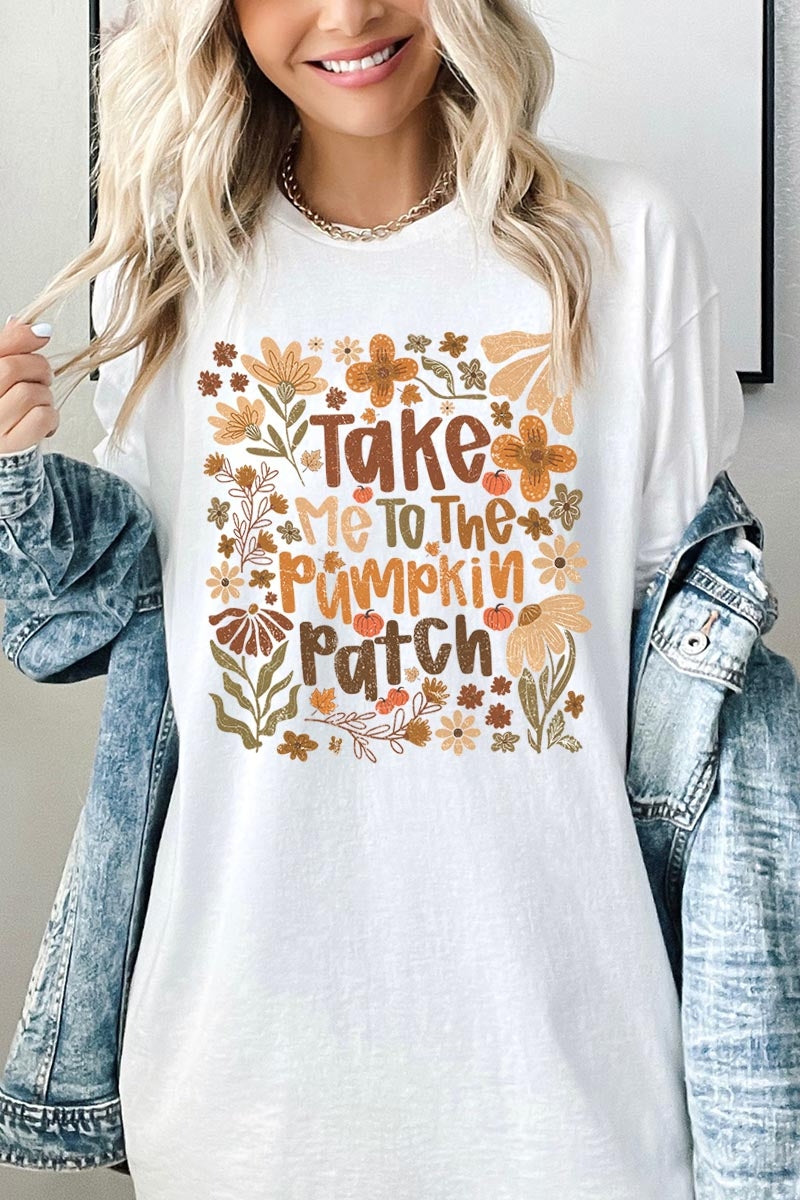 5000P-E3136 Take Me To The Pumpkin Patch Plus Heavy Cotton Tee $12.75