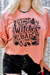 US3001-E3139 In a World of Witches Graphic Tee $12.5