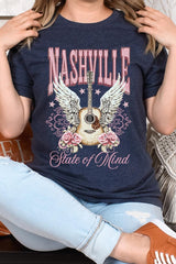 US3001P-E3157 Nashville Rose Graphic Plus Tee $16