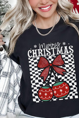 US3001-E3196 Cherry Ornament Christmas Graphic Tee $12.5