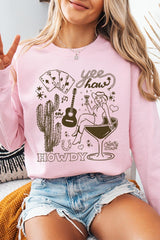 UL180P-E3097 Cowgirl Country Music Graphic Plus Sweatshirt $25