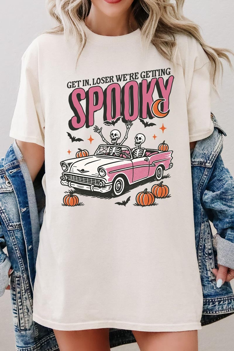 5000-E3142 Spooky Skeleton Graphic Heavy Cotton Tee $9