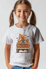 US3001Y-E3150Z Halloween Truck Dogs Kids Graphic Tee $11