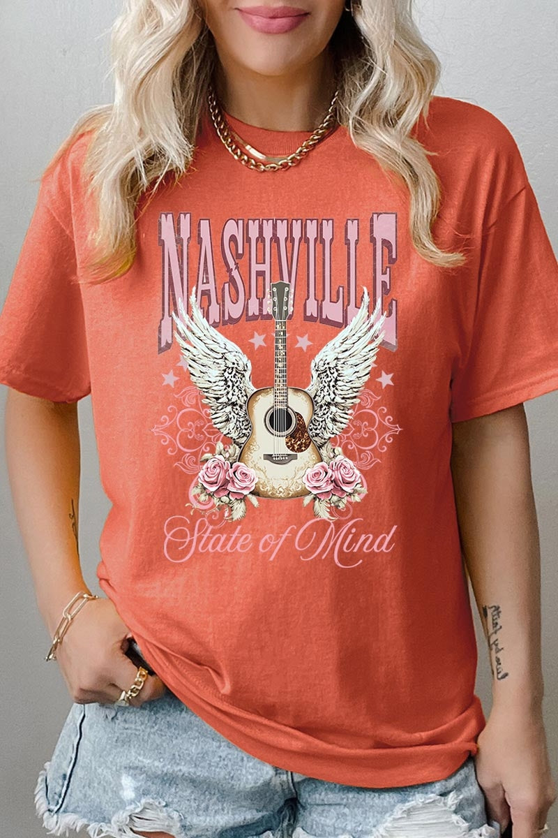 5000P-E3157 Nashville Rose Graphic Plus Heavy Cotton Tee $12.75