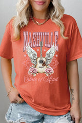 5000P-E3157 Nashville Rose Graphic Plus Heavy Cotton Tee $12.75