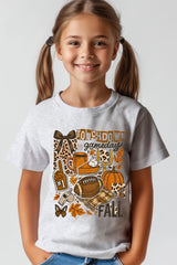 US3001Y-E3134Z Fall Football Collage Kids Graphic Tee $11