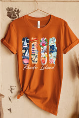 US3001-E3061RI Rhode Island State Brushstroke Graphic Tee $12.5