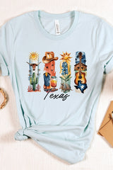 US3001-E3061TX Texas State Brushstroke Graphic Tee $12.5