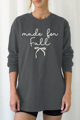 UL240P-E3151 Made For Fall Graphic Plus Long Sleeve Tee $17