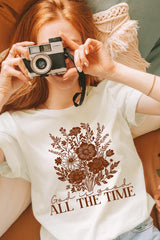 US3001-E3116 God Is Good Floral Graphic Tee $12.5