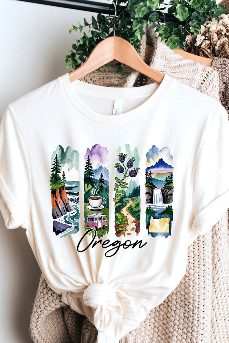 US3001P-E3061OR Oregon State Brushstroke Graphic Plus Tee $16