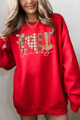UL180-E3071 Fall Vibes Rustic Script Graphic Sweatshirt $20