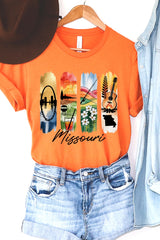 US3001-E3061MO Missouri State Brushstroke Graphic Tee $12.5
