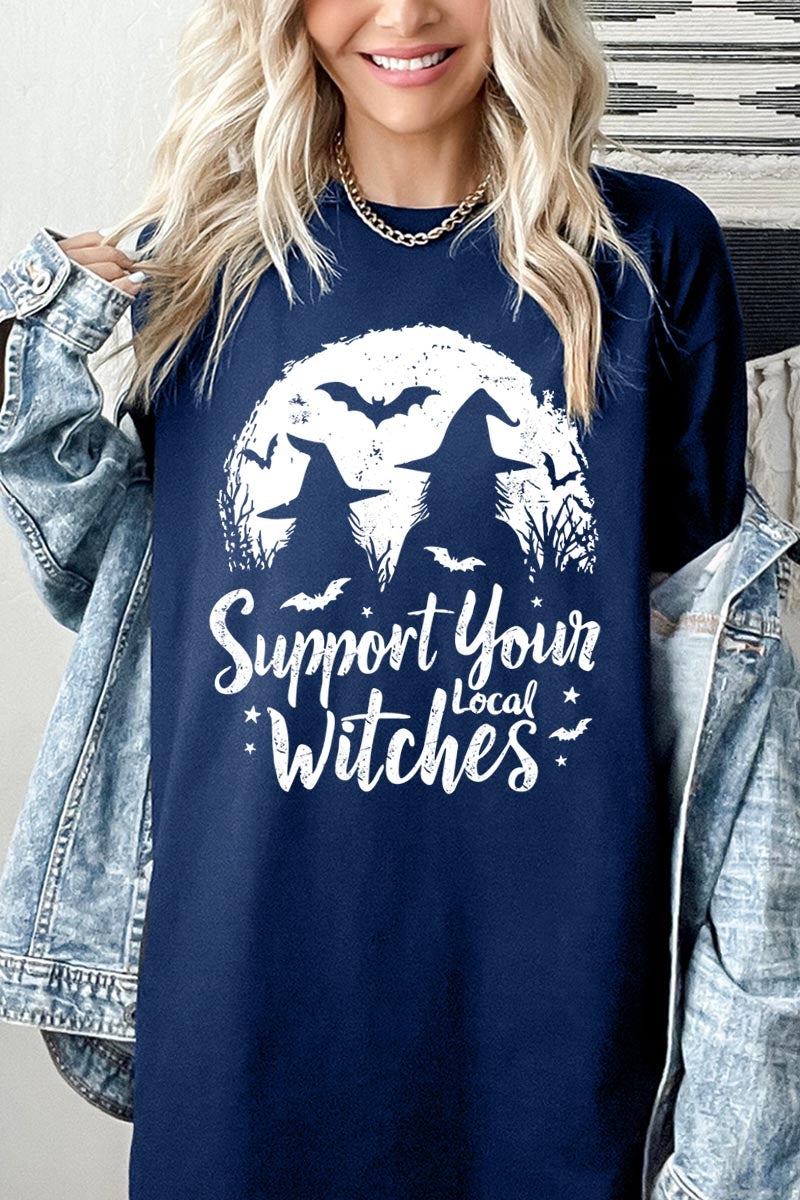 5000P-E3161 Local Witches Halloween Graphic Plus Heavy Cotton Tee $12.75