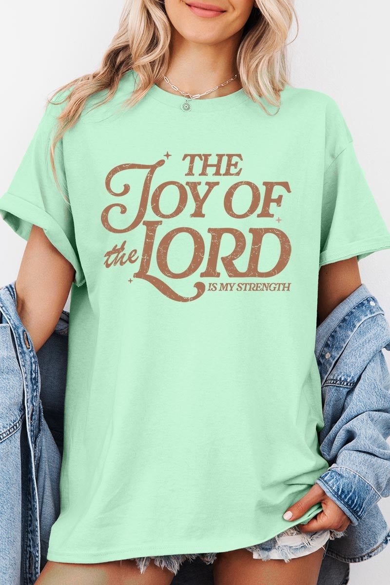 5000-E3179 Joy of the Lord Graphic Heavy Cotton Tee $9