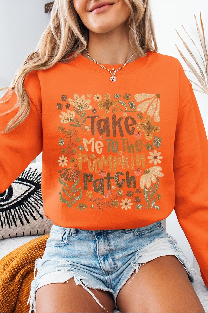 UL180-E3136 Take Me To The Pumpkin Patch Graphic Sweatshirt $20