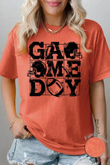 5000P-E3073 Distressed Game Day Graphic Plus Heavy Cotton Tee $12.75