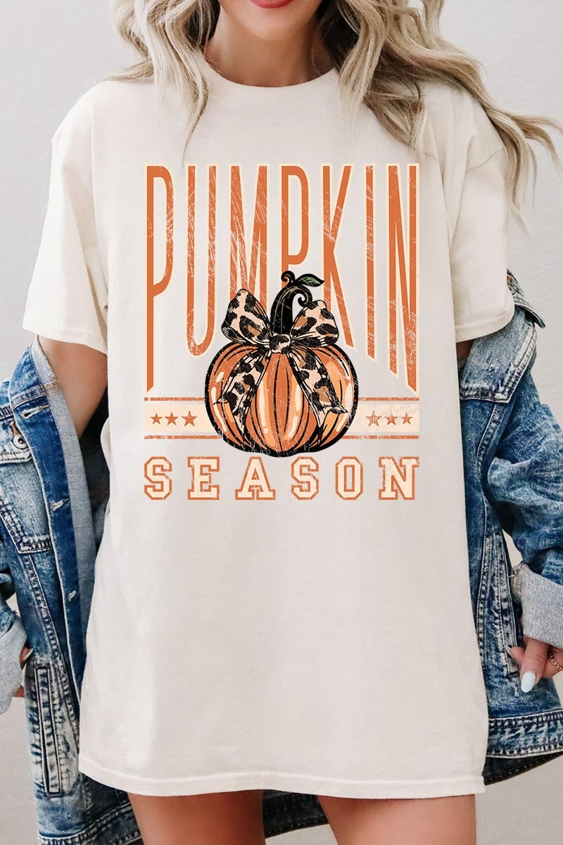 5000-E3145 Pumpkin Season Graphic Heavy Cotton Tee $9
