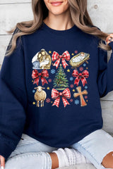 UL180-E3219 Nativity Scene Christmas Graphic Sweatshirt $20