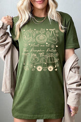 US3001P-E3163 Pumpkin Patch Doodle Graphic Plus Tee $16