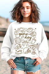 UL180-E3081 Football Doodles Graphic Sweatshirt $20